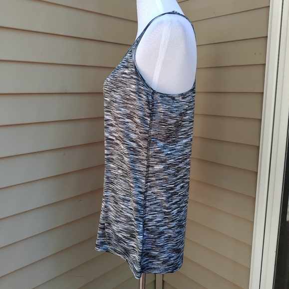 Beverly Hills Performance Tank Top Black Marled Gym Athletic Workout Racerback - Picture 6 of 12